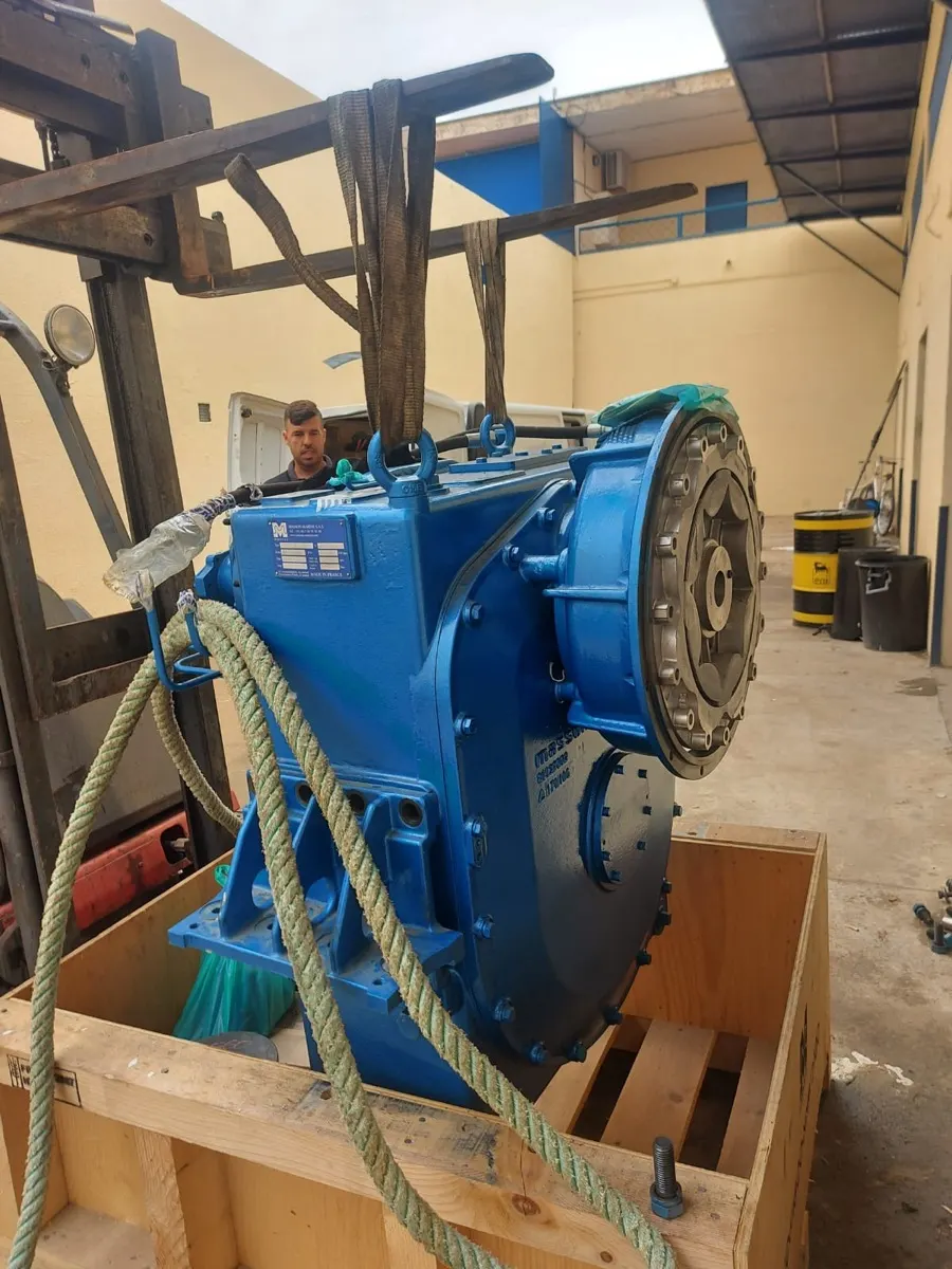Motor y reductora preparados para su montaje